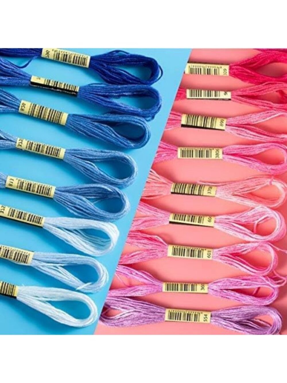 Rainbow Embroidery Floss Set - 447 Cotton Skeins for Cross Stitch & Crafting - Picture 4 of 8